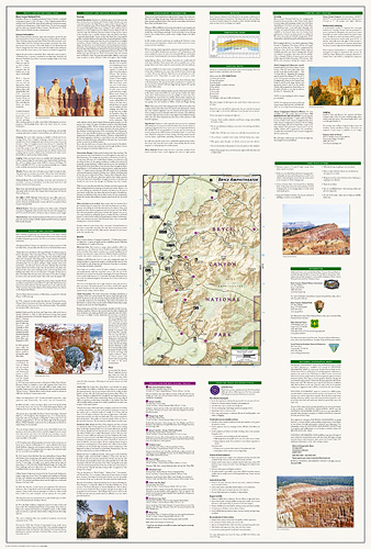detail Bryce Canyon národní park (Utah) turistická mapa GPS komp. NGS