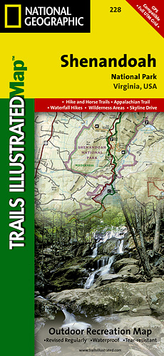 Shenandoah národní park (Virginia) turistická mapa GPS komp. NGS
