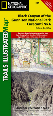 Black Canyon of the Gunnison národní park (Colorado) turistická mapa GPS komp. N