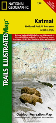Katmai národní park turistická mapa GPS komp. NGS