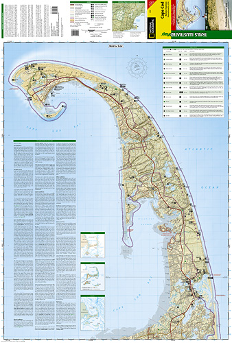 detail Cape Cod Nat. Seashore národní park (Massachusetts) turistická mapa GPS komp. NG
