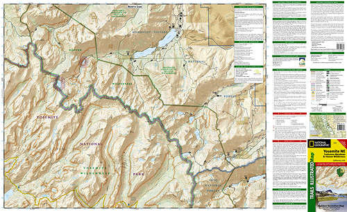 detail Yosemite Tuolumne Meadows národní park (Kaliforine) turistická mapa GPS komp. NG