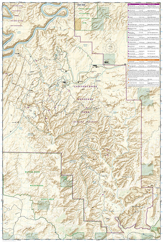 detail Canyonlands Needles District národní park (Utah) turistická mapa GPS komp. NGS