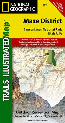 Canyonlands Maze District národní park (Utah) turistická mapa GPS komp. NGS