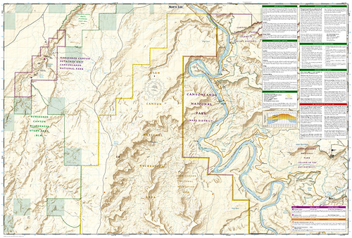 detail Canyonlands Maze District národní park (Utah) turistická mapa GPS komp. NGS