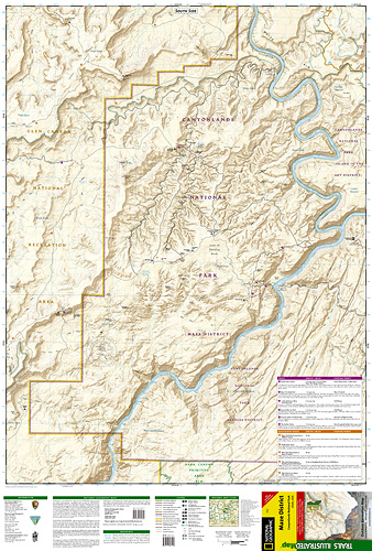 detail Canyonlands Maze District národní park (Utah) turistická mapa GPS komp. NGS