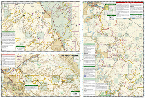 detail Moab North národní park (Utah) turistická mapa GPS komp. NGS