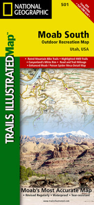 Moab South národní park (Utah) turistická mapa GPS komp. NGS