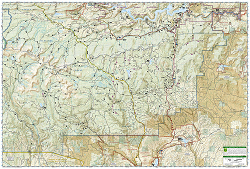detail Flaming Gorge národní park (Utah) turistická mapa GPS komp. NGS