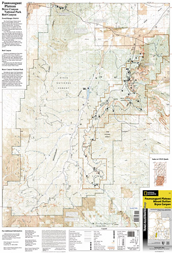 detail Bryce Mount Dutton národní park (Utah) turistická mapa GPS komp. NGS