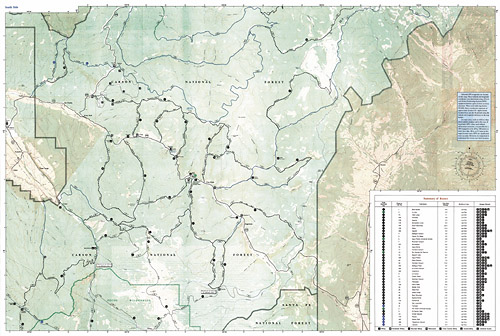 detail Taos Carson national forest národní park turistická mapa GPS komp. NGS