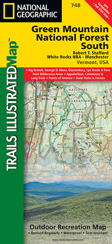 detail Green Mountain Nat.Forest South národní park (Alaska) turistická mapa GPS komp.