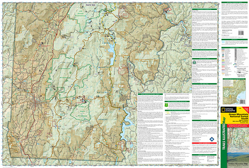 detail Green Mountain Nat.Forest South národní park (Alaska) turistická mapa GPS komp.