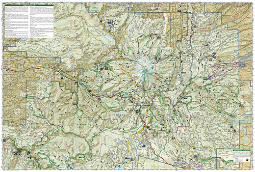 detail Mount Hood, Willamette národní park (Oregon) turistická mapa GPS komp. NGS