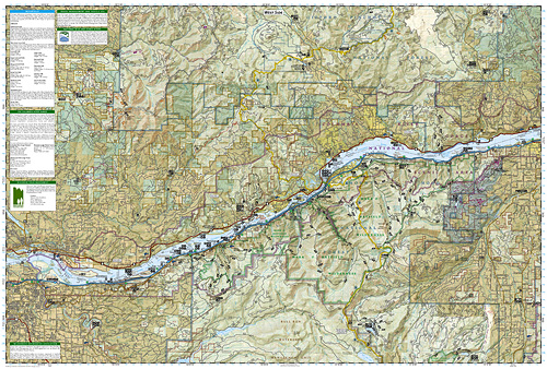 detail Columbia River Gorge národní park (Oregon) turistická mapa GPS komp. NGS