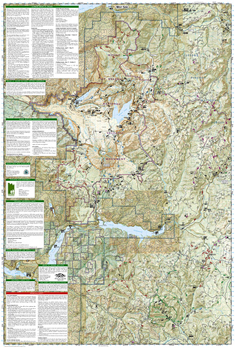 detail Mount St. Helens, Mount Adams národní park (Washington) turistická mapa GPS komp