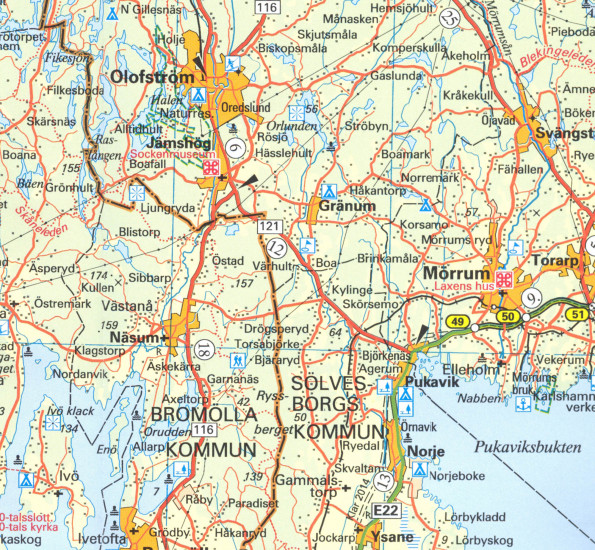 detail Švédsko Jih #1 1:250t mapa NORSTEDTS