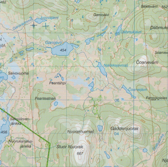 detail Kiruna BD4 1:100t turistická mapa (Švédsko)