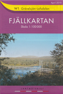 Grövelsjön, Lofsdalen W1 1:100t turistická mapa (Švédsko)