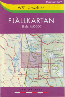 Grövelsjön W51 1:50t turistická mapa (Švédsko)