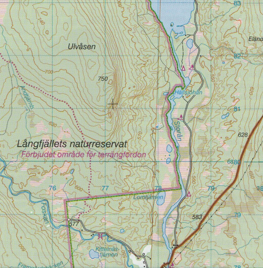 detail Idre W52 1:50t turistická mapa (Švédsko)