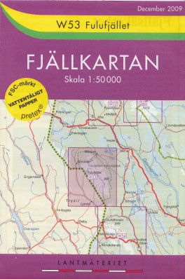 Fulufjället W53 1:50t turistická mapa (Švédsko)