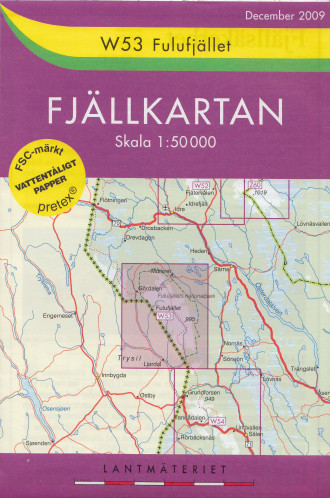 Fulufjället W53 1:50t turistická mapa (Švédsko)