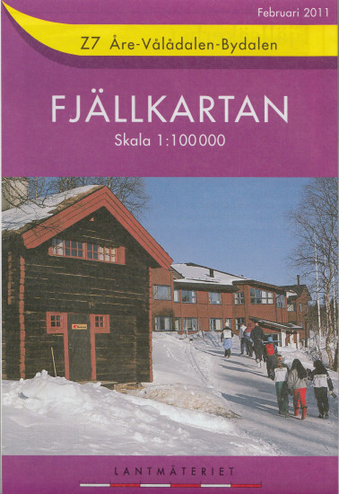 detail Are, Valadalen, Bydalen Z7 1:100t turistická mapa (Švédsko)