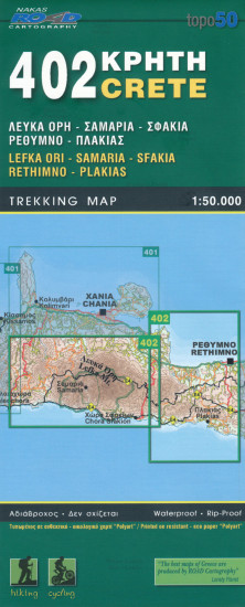 detail Lefka Ori, Samaria, Plakias (Kréta) 1:50.000, turistická mapa ORAMA #402