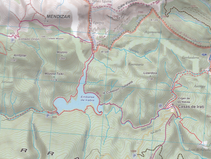 detail #2 Pays Basque East 1:50t mapa RANDO
