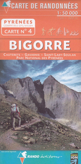 detail #4 Bigorre, Pyrenness NP, Ordesa y M. Perdido 1:50t mapa RANDO