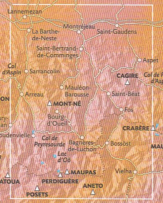 detail #5 Luchon, Comminges, Louron 1:50t mapa RANDO
