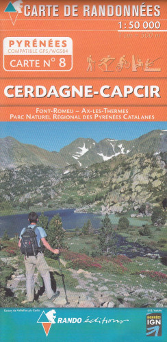 #8 Cerdagne, Capcir, Pyrennes Catalunya NRP 1:50t mapa RANDO