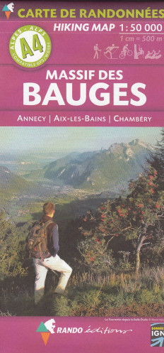 A4 Massif de Bauges, Annency 1:50t mapa RANDO