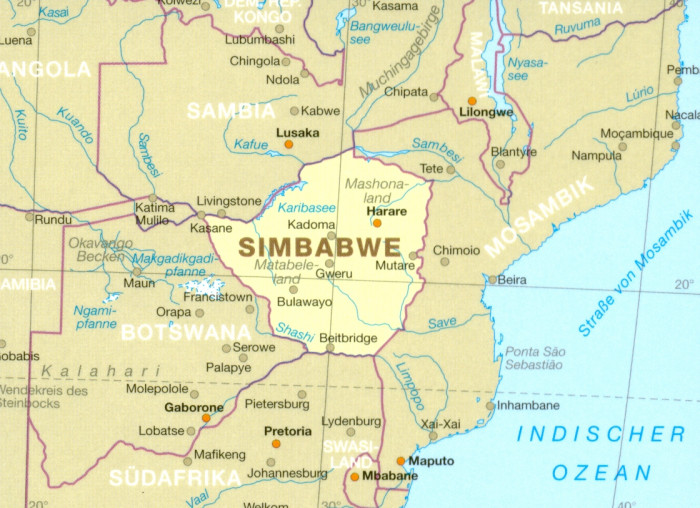 detail Zimbabwe 1:800.000 mapa RKH