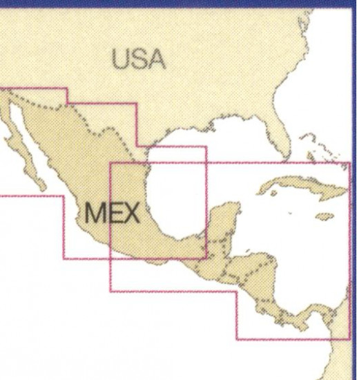 detail Střední Amerika a Mexiko 1:3m mapa RKH