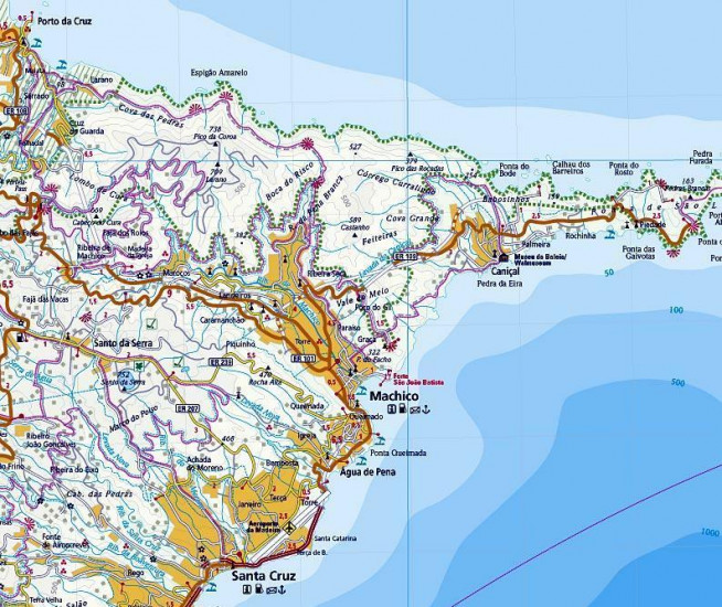 detail Madeira 1:45.000 mapa RKH