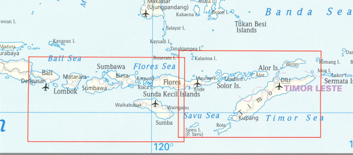 detail Indonésie - Malé Sundy 1:800t mapa RKH