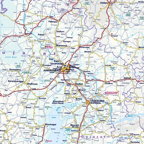 detail Indie Severozápad (India North-West) 1:1,3m mapa RKH