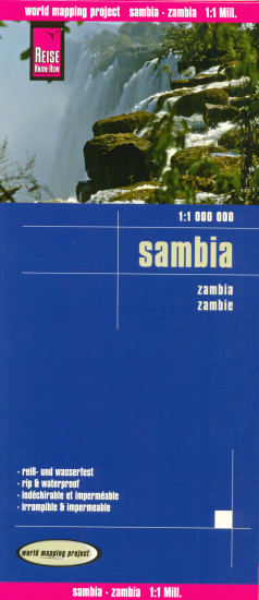 detail Zambie (Zambia) 1:1m mapa RKH