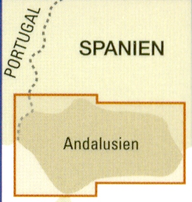 detail Andalusie (Andalucía) 1:350t mapa RKH