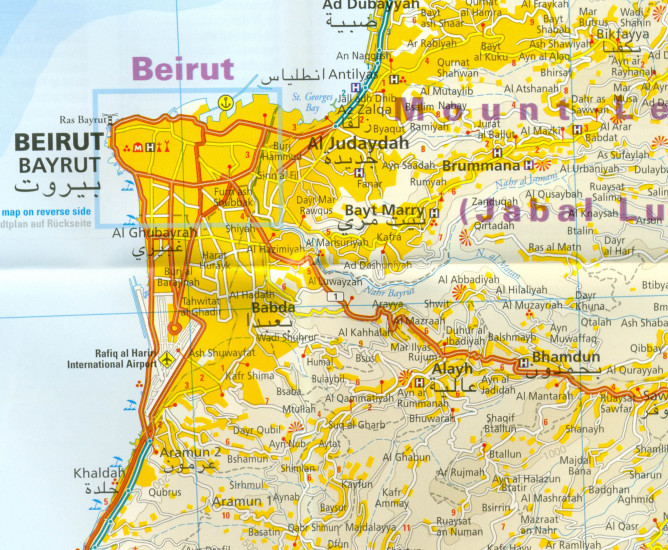 detail Libanon (Lebanon) 1:200t mapa RKH