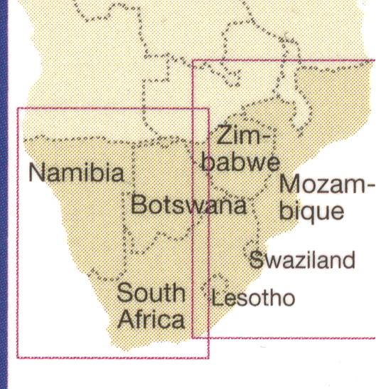 detail Jižní Afrika - region (Southern Africa) 1:2,5m mapa RKH