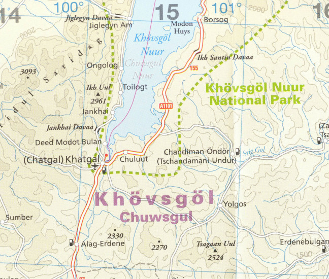 detail Mongolsko (Mongolia) 1:1,6m mapa RKH