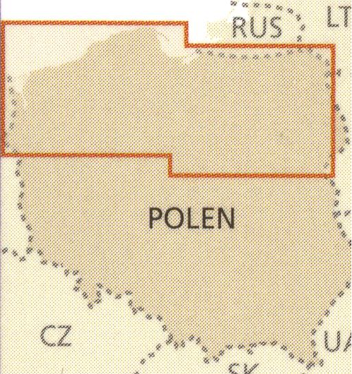 detail Polsko Sever (Poland North) 1:350t mapa RKH