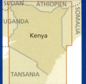 detail Keňa (Kenya) 1:950t mapa RKH