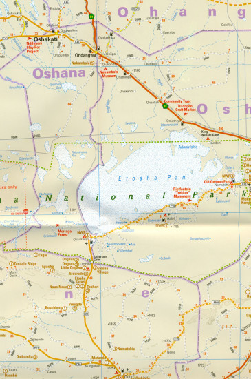 detail Namibie (Namibia) 1:1,2m mapa RKH