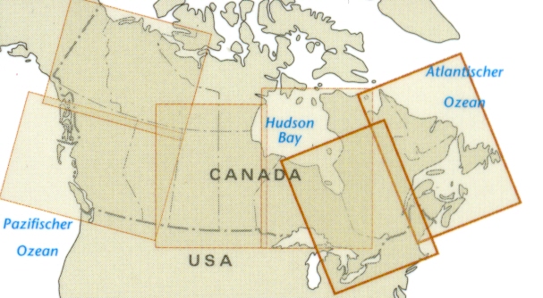 detail Východní Kanada (Canada East) 1:1,9m mapa RKH