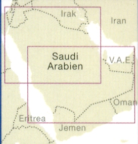 detail Saúdská Arábie (Saudi Arabia) 1:1,8m mapa RKH