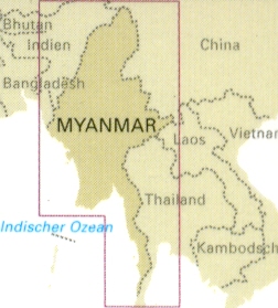detail Myanmar (Barma) 1:1,5m mapa RKH